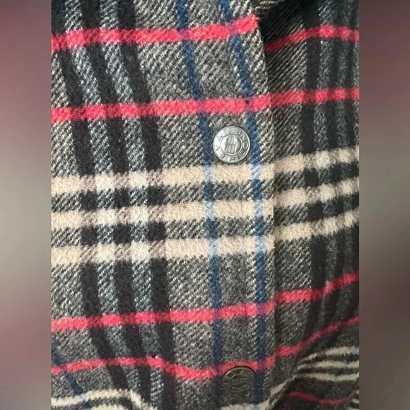 Evan Picone | Vintage  Wool Blend Dark Plaid Button Up Blazer | Size 12 - Picture 3 of 8